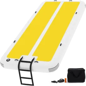 15'x6.5' Floating Dock, Inflatable Dock Floating Platform with 5mm EVA Anti-Slip Mat, Dock Floats for Lakes, Pools & Oceans, Quick Inflation in 1 Minute, Fits 15