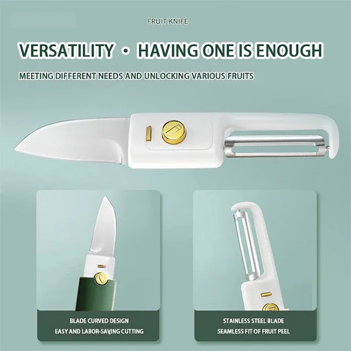 2- In- 1 Dual  Fruit and Vegetable Knife Slicer and Peeler