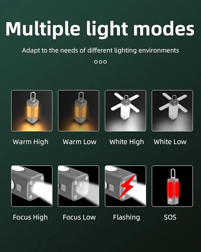 2 Pack Rechargeable LED Camping Lantern - Waterproof Tent Light with 8 Light Modes, Camping Essentials, Portable Lantern Flashlight for Camping, Hurricane, Emergency, Hiking, Fishing