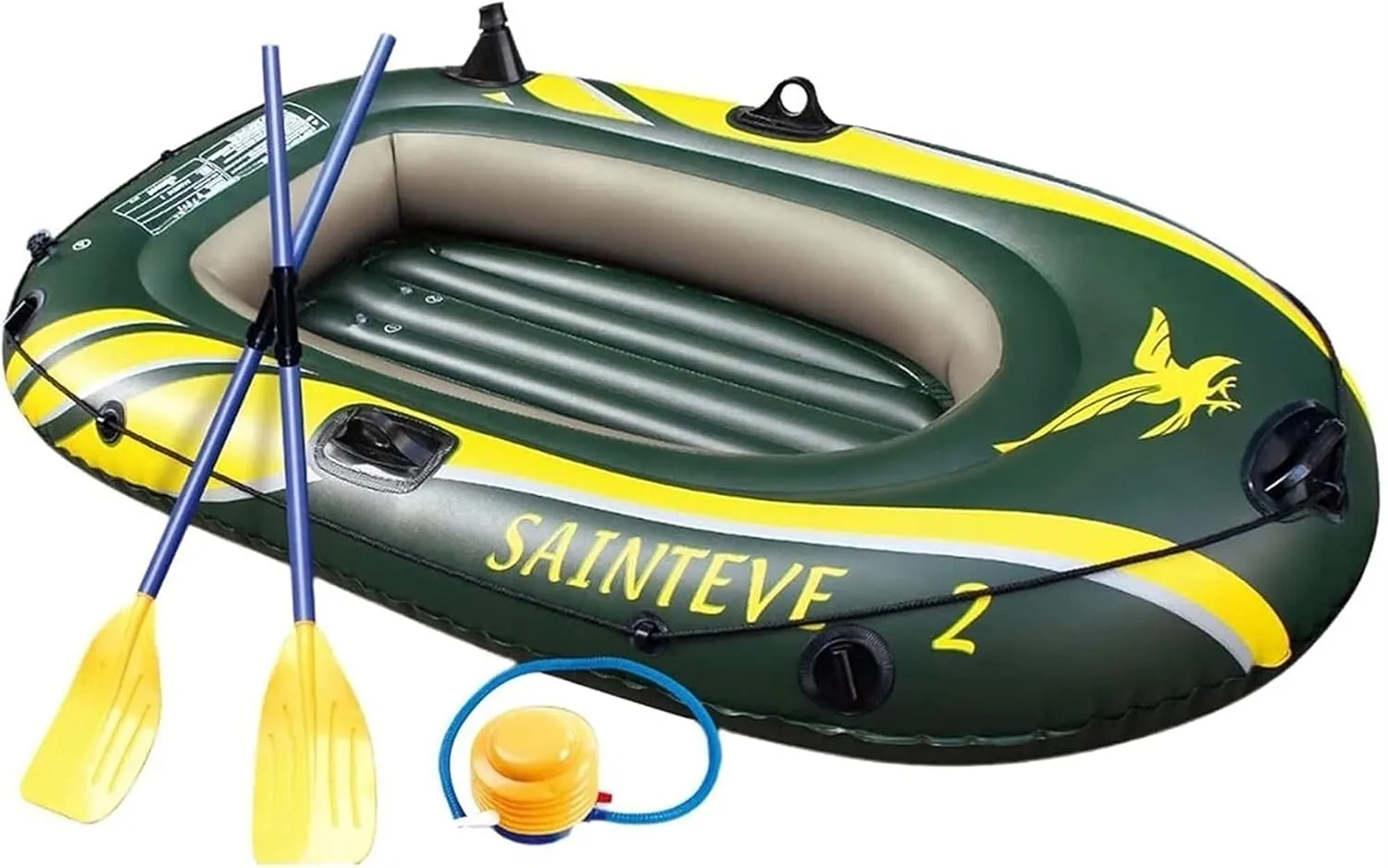2 Person Inflatable Boat - Thicken Raft Kayak Assault Rubber Boats,Wear-Resisting Hovercraft Dinghies for Fishing,Entertainment 9 Kayak Water Sports