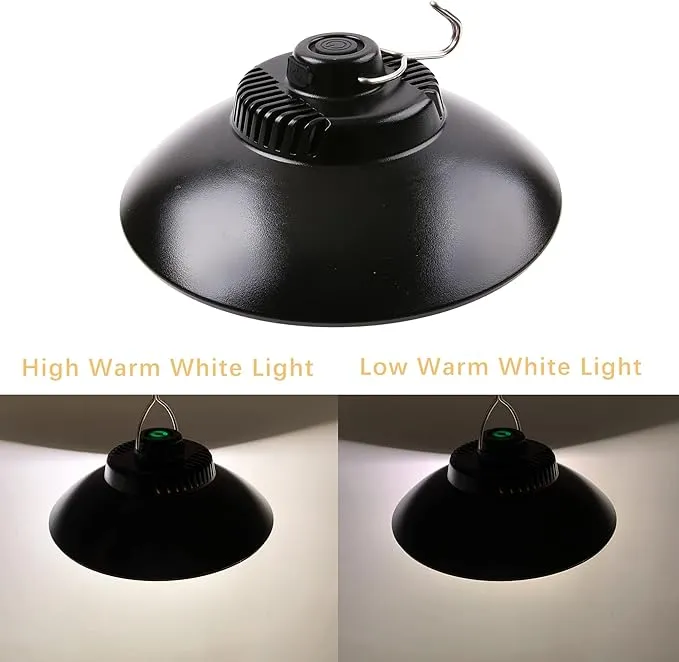 2Pack Vagocom LED Rechargeable Camping Light,Retro Warm White Light Torch Tent Lamp Awning Lantern with Hook for Camping, Hiking,Reading,Fishing,Emergency,Home Power Failure Outages