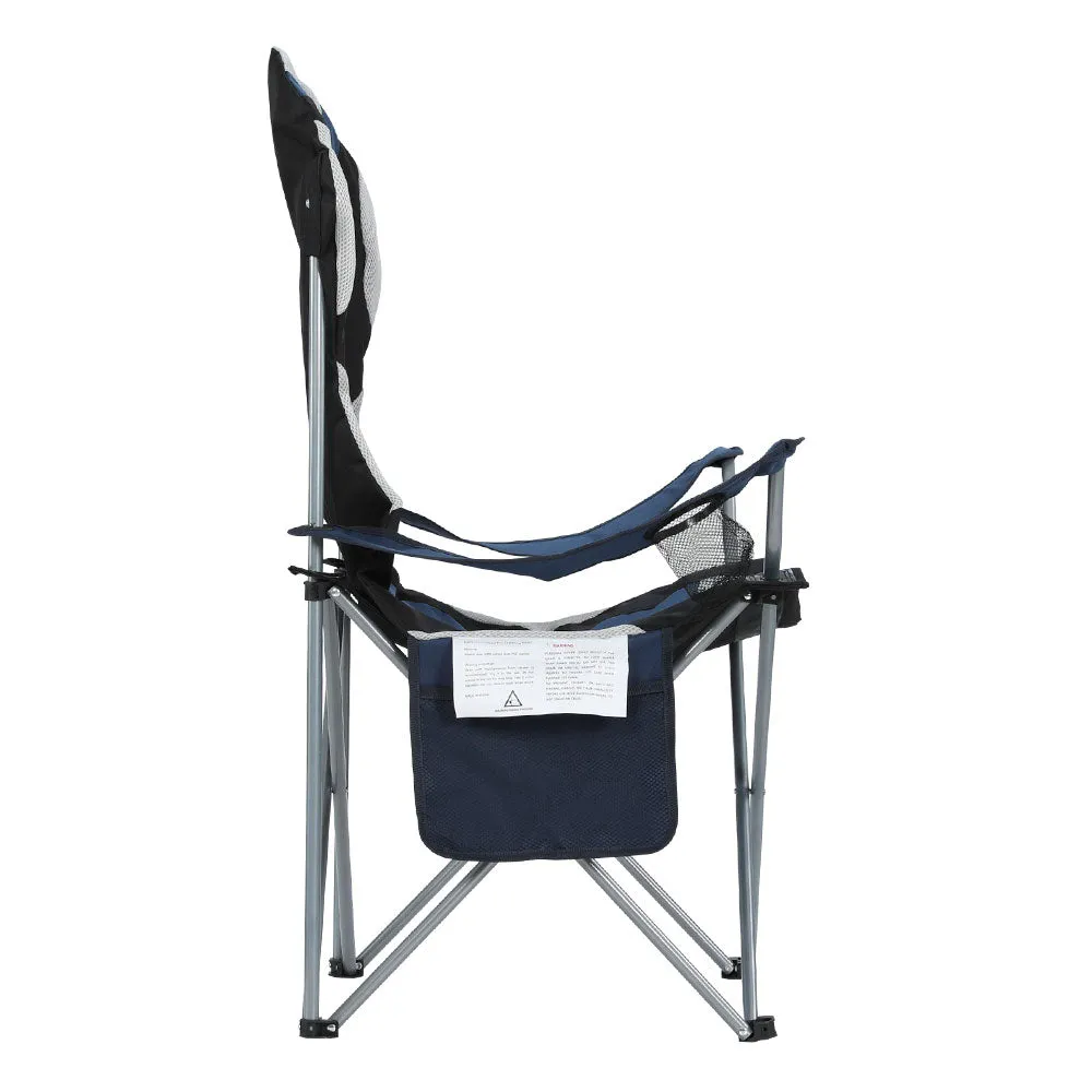 2pcs Weisshorn Camping Folding Chair Portable Outdoor Hiking Fishing Picnic Navy