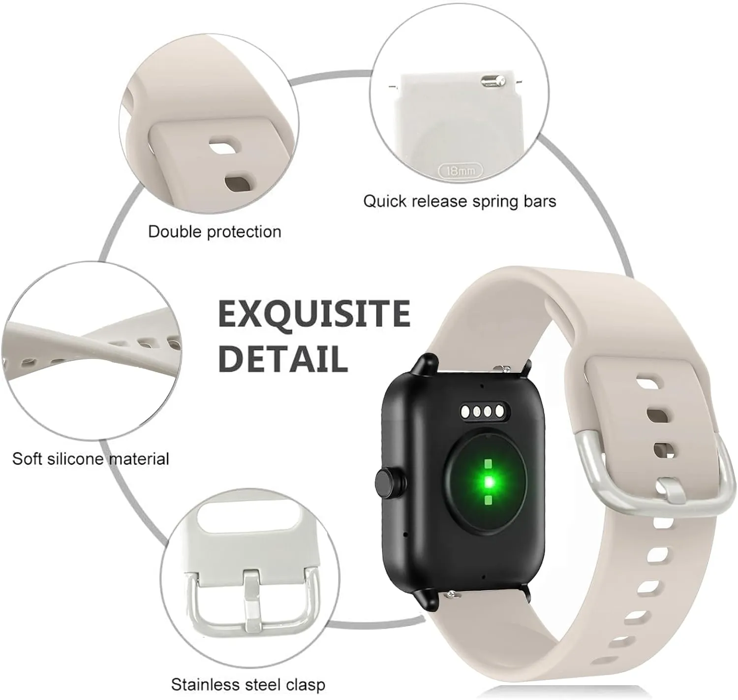 3 Pack Bands Compatible with Woneligo/Fitpolo Smart Watch IDW13, 22mm Soft Silicone Replacement Strap Watch Band for FITVII H56/ENOMIR ID208BT/TOOBUR IDW16/MILOUZ IDW19 Watch Women Men
