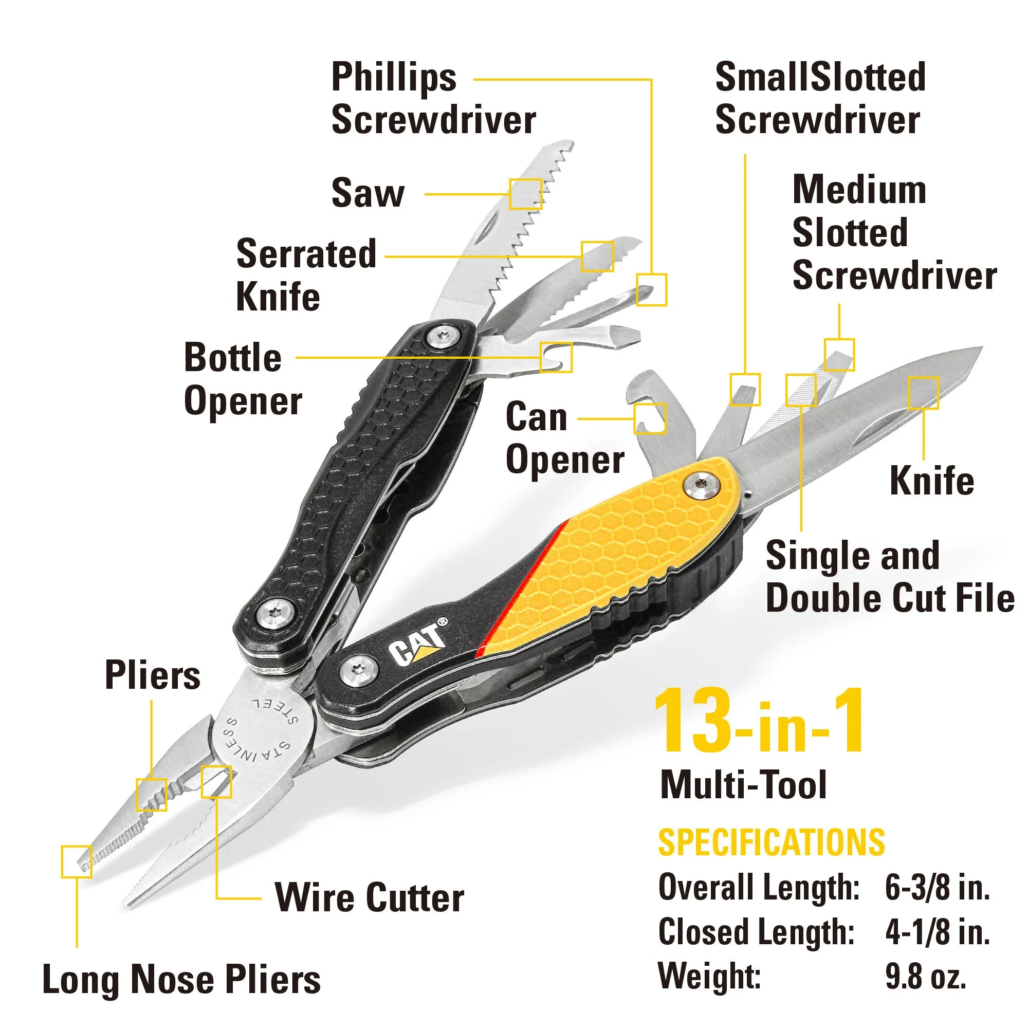 3 Piece 13-in-1 Multi-Tool and Pocket Knives Gift Box Set
