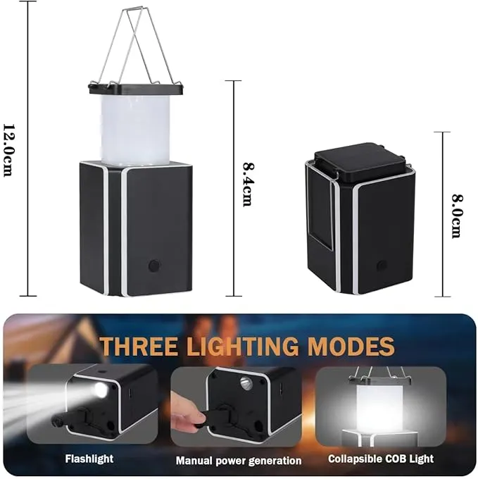 4Pack Solar LED Rechargeable Emergency Camping Lantern,Warm White Solar Rechargeable,Rechargeable Type C,Emergency Lights Hand-Crank Power Generation,Phone Power Supply Function,flashlights