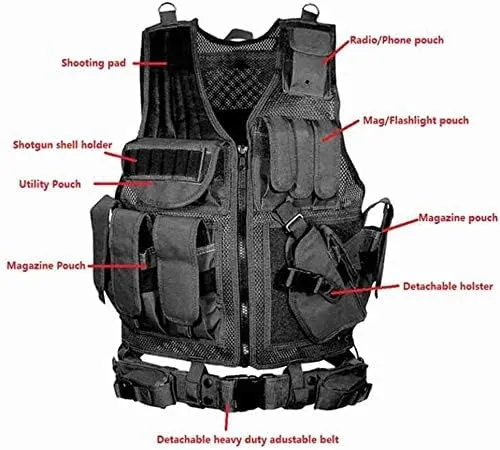 600D Tactical Airsoft Protective Vest for CS, Paintball Shooting