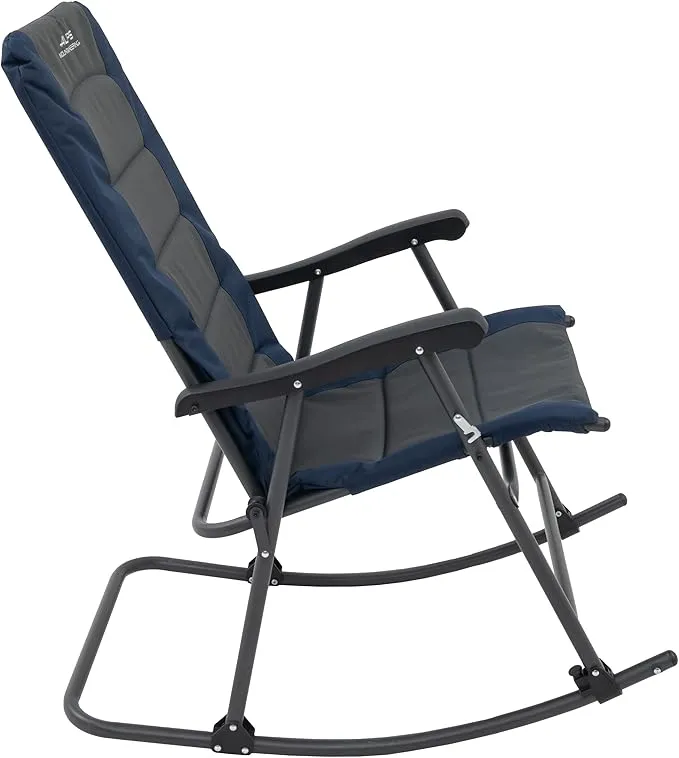 ALPS Mountaineering Outdoor Rocking Chair - Durable Folding Beach and Camp Chair with Comfortable Cushioned Polyester Fabric Over Locking Steel Frame