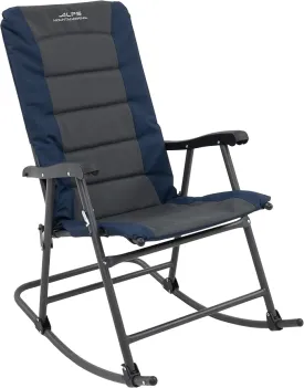 ALPS Mountaineering Outdoor Rocking Chair - Durable Folding Beach and Camp Chair with Comfortable Cushioned Polyester Fabric Over Locking Steel Frame