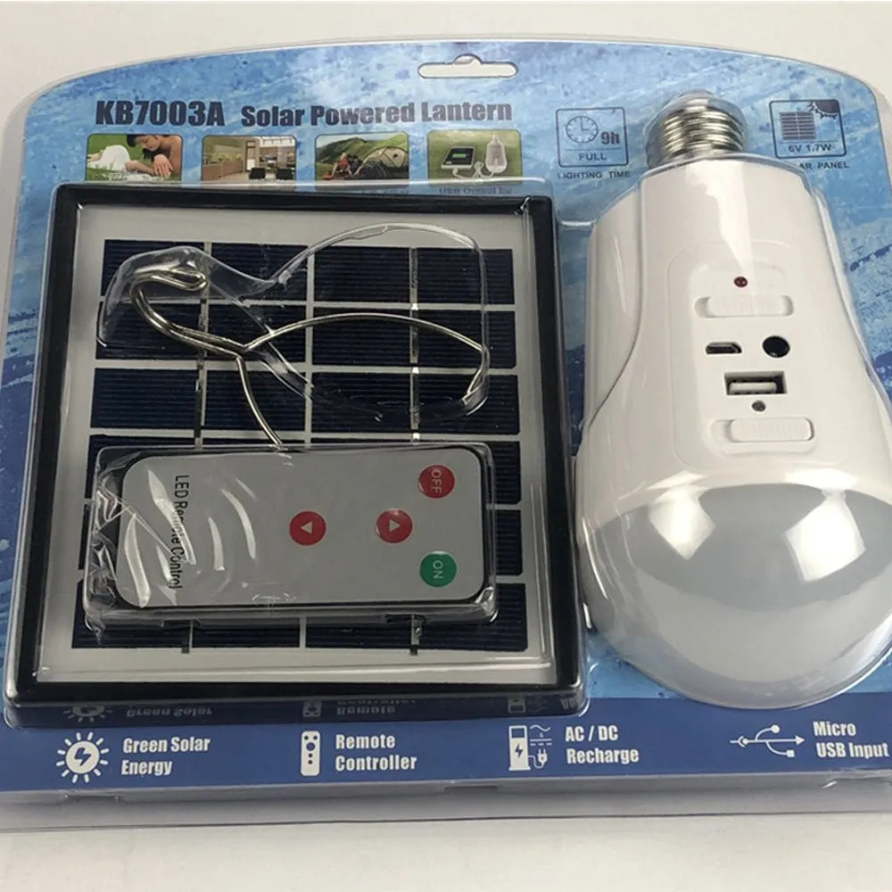 CRONY KB7003A Solar Light Outdoor Rechargeable Emergency Remote Control Camping Solar Panel Charger System
