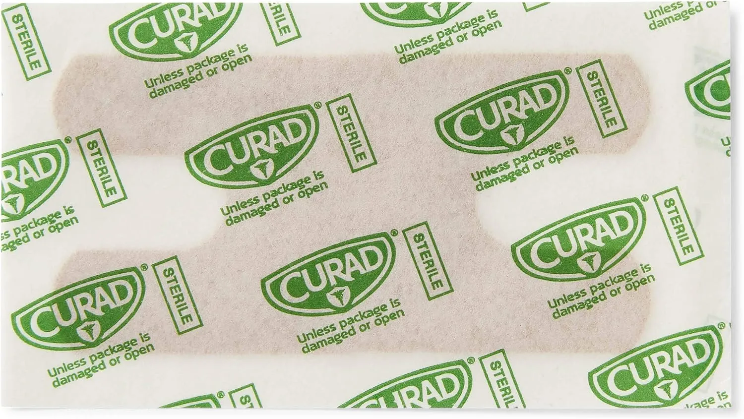 Curad Fabric Adhesive Knuckle Bandages, Finger Bandages for Knuckles (Pack of 100), Natural