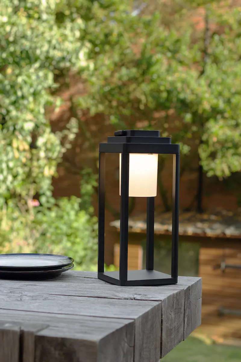 Dar Lester Rechargeable USB Outdoor Table Lantern IP44