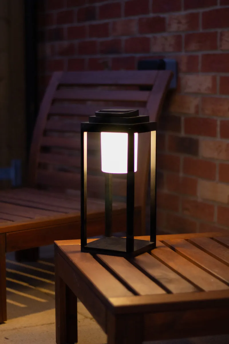 Dar Lester Rechargeable USB Outdoor Table Lantern IP44