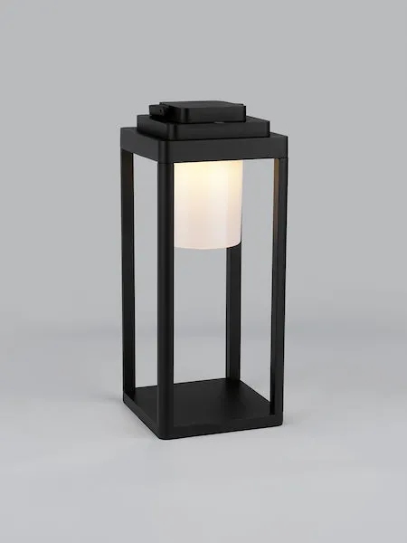 Dar Lester Rechargeable USB Outdoor Table Lantern IP44