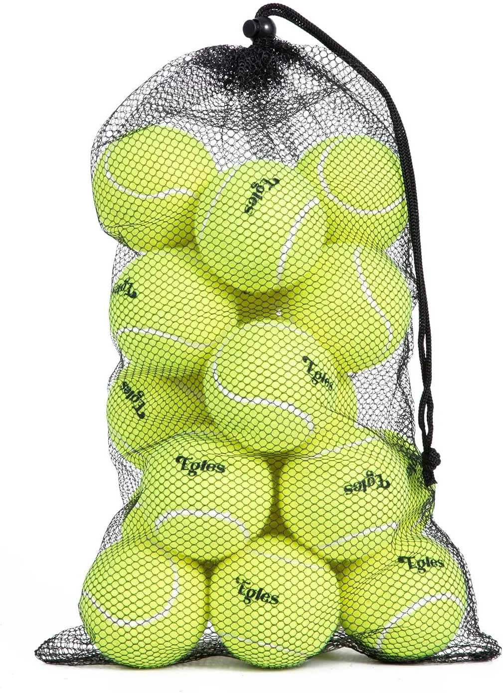 Egles 12/20/60 Packs Tennis Balls for Training and Dogs, High Elasticity Practice Tennis Ball with Mesh Bag for Transport and Beginner Exercise, Durable Pet Playing Tennis Ball Set