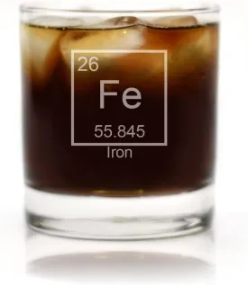 Engraved Iron 6th Anniversary Periodic Table of Elements Glass