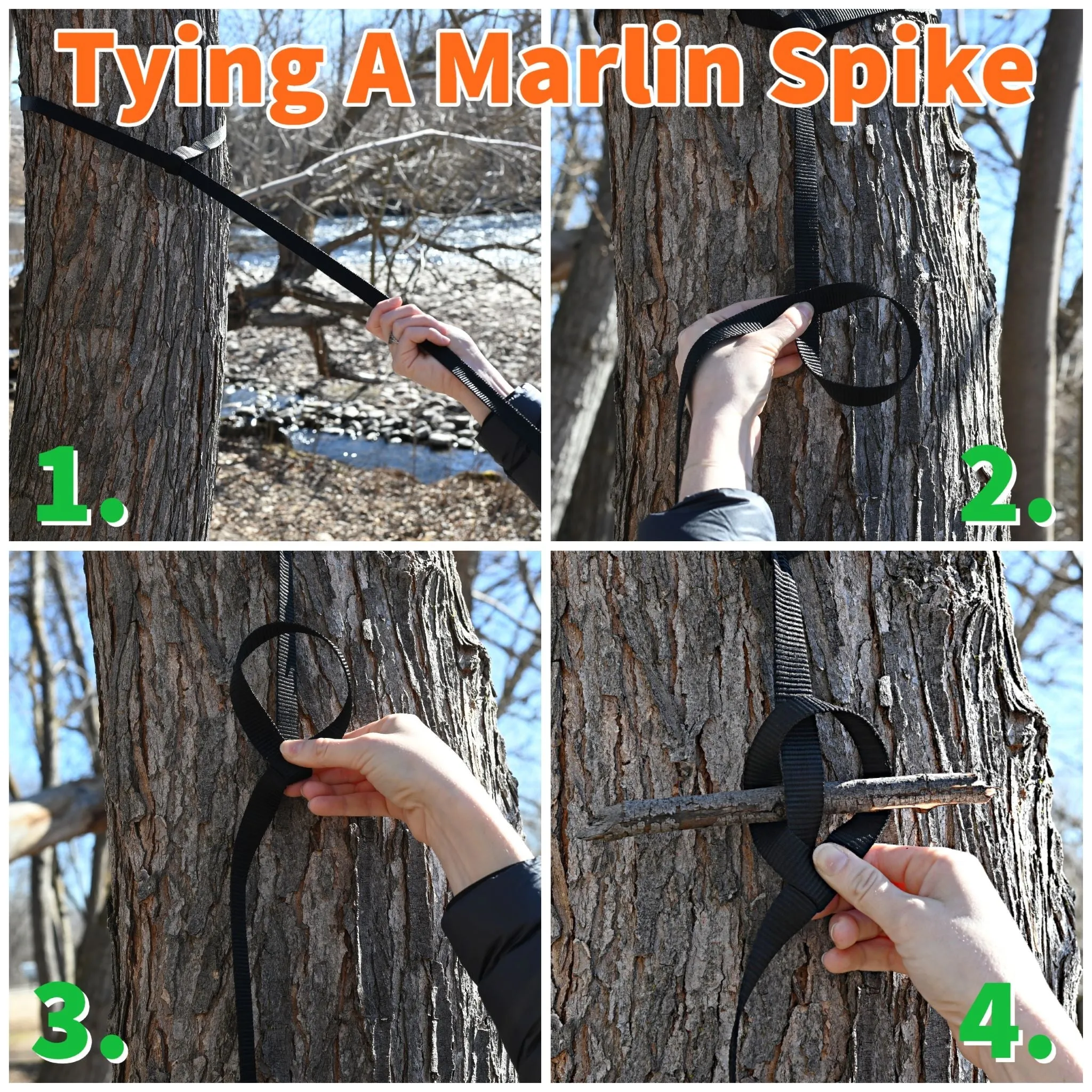 Hammock Tree Straps- Hanging High "Huggers"- Lightweight Hammock Camping Tree Straps (Pair) for hammock camping