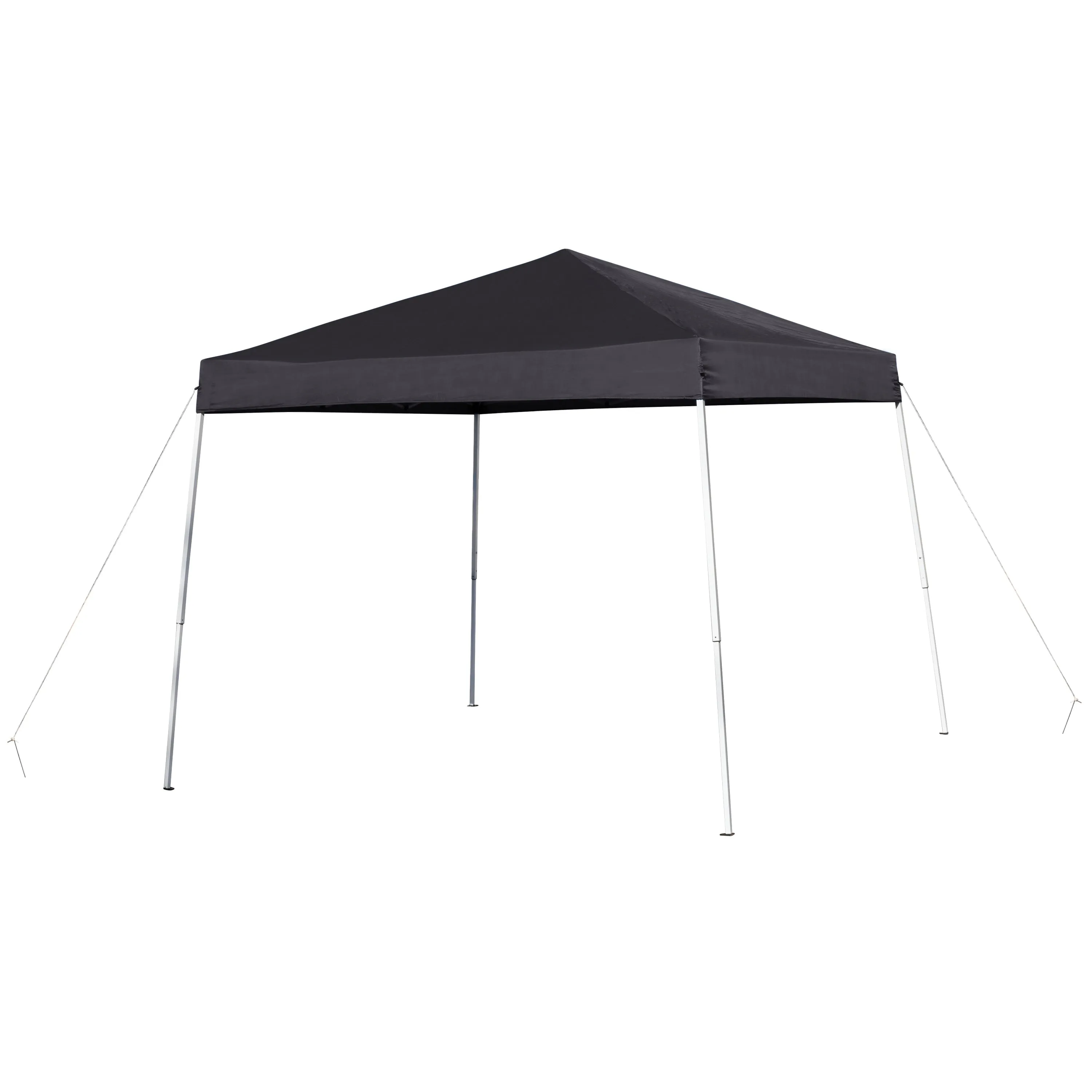 Harris 8'x8' Black Outdoor Pop Up Event Slanted Leg Canopy Tent with Carry Bag