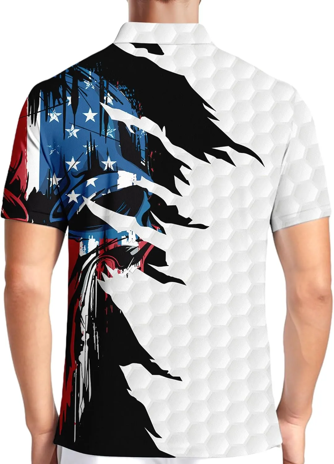 HIVICHI Funny Mens Golf Shirt Graphic Moisture Wicking Performance Golfing Print Athletic Polo Shirts for Men