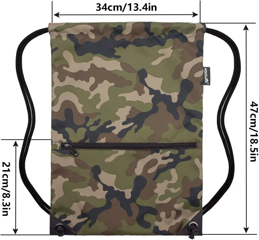 HOLYLUCK Drawstring Backpack Bag Sport Gym Sackpack