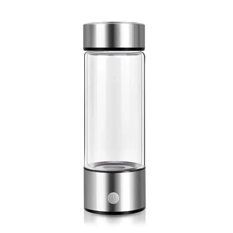 Hydrogen Water Bottle, Antioxidant Water, Quick Infusion, Durable Glass, Portable Design