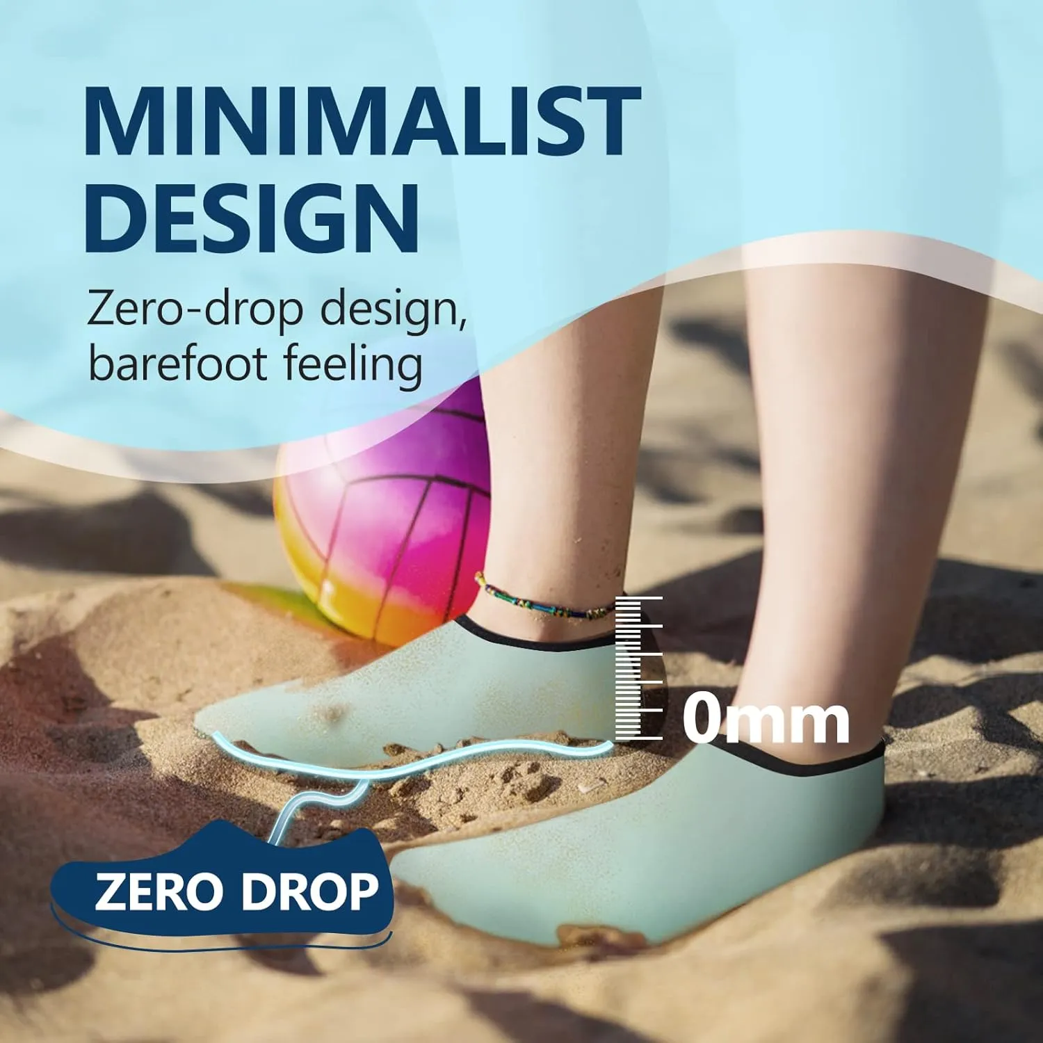 JACKSHIBO Water Shoes for Women Men Swim Shoes Water Socks for Cruise Essentials Swimming Aqua Beach Pool Yoga Surf