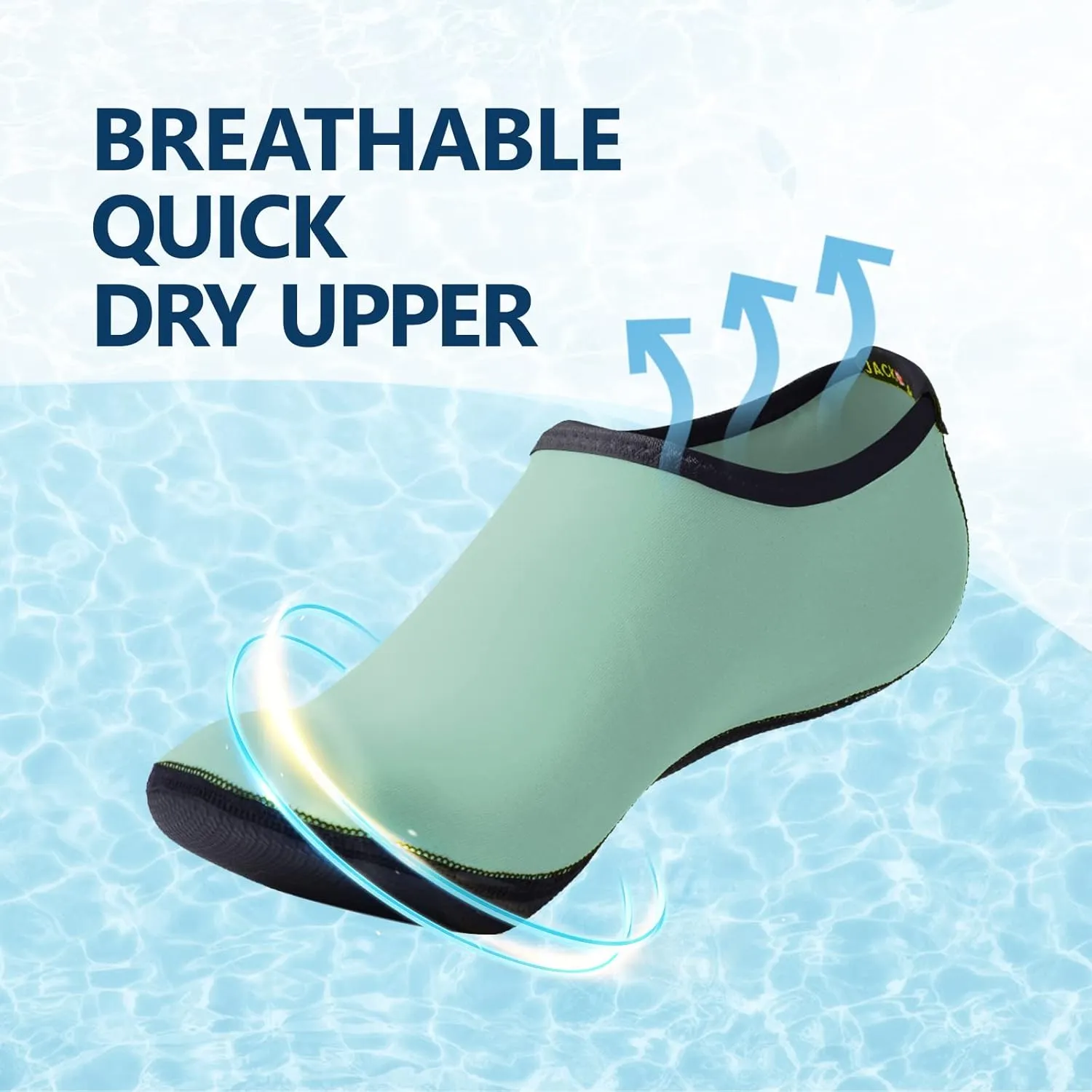 JACKSHIBO Water Shoes for Women Men Swim Shoes Water Socks for Cruise Essentials Swimming Aqua Beach Pool Yoga Surf