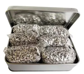 Jets Emergency Fire Starter Magnesium 6 Bags100% Pure  1 Free Tin Box Camping Hiking Bushcraft