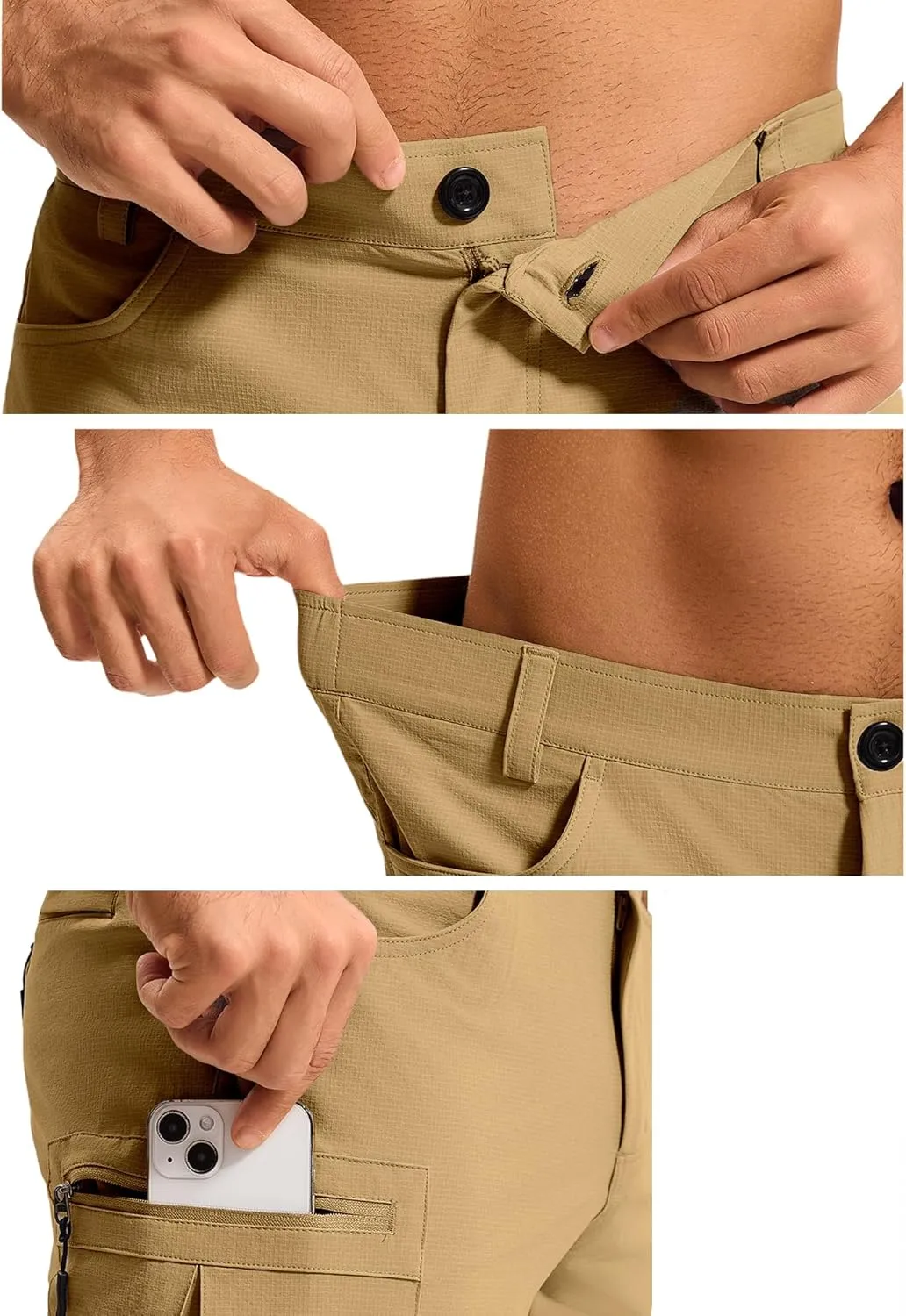 Mens Hiking Cargo Shorts Stretch Quick-Dry Outdoor Casual Work Shorts for Men Camping Fishing