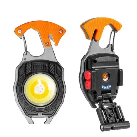 Mini Rechargeable Led Flashlight keychain with Magnet Lantern