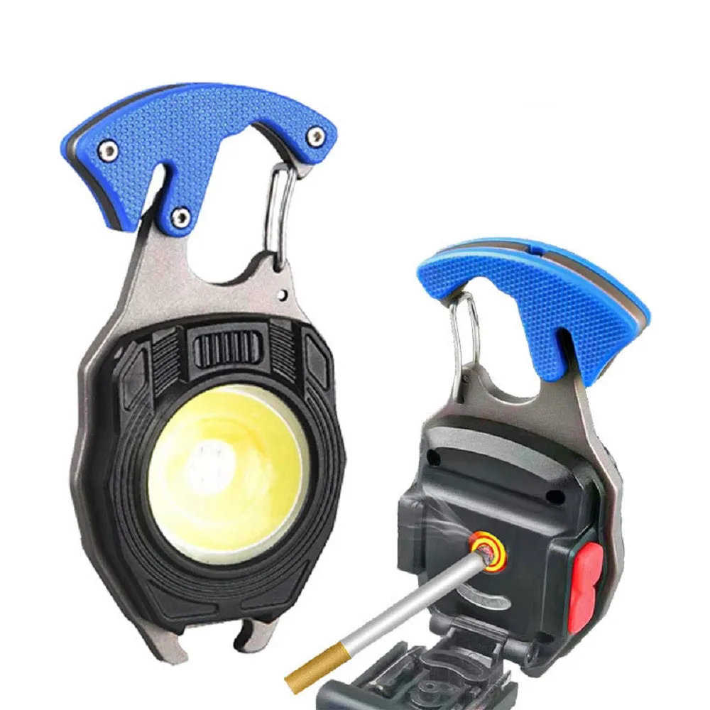 Mini Rechargeable Led Flashlight keychain with Magnet Lantern