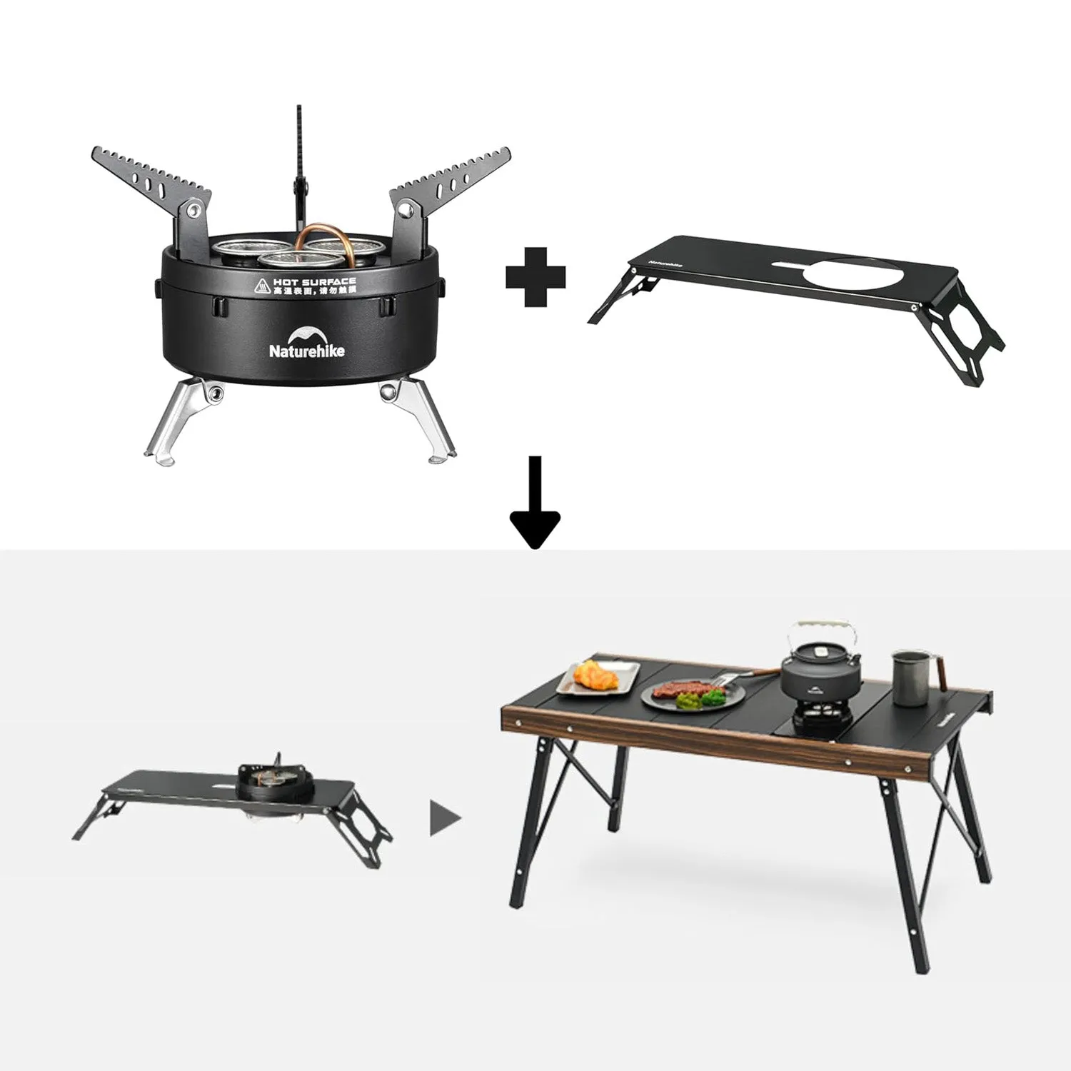 Naturehike Dark star three burners gas stove Frame Semi-unit grate (IGT Compatiable)