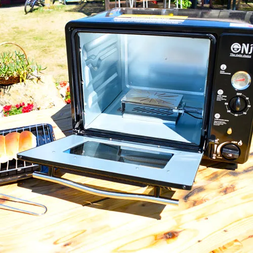 NJ GF-300 Portable Mini Gas Oven 30L Grill Camping Outdoor with Carry Case Butane 1.3kW Timer Piezo