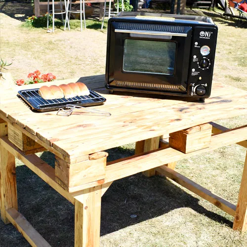 NJ GF-300 Portable Mini Gas Oven 30L Grill Camping Outdoor with Carry Case Butane 1.3kW Timer Piezo