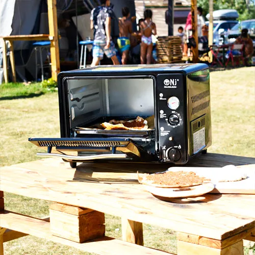 NJ GF-300 Portable Mini Gas Oven 30L Grill Camping Outdoor with Carry Case Butane 1.3kW Timer Piezo