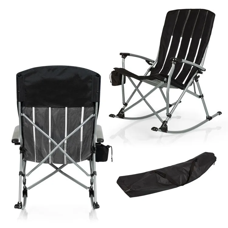Outdoor Rocking Camp Chair, Black