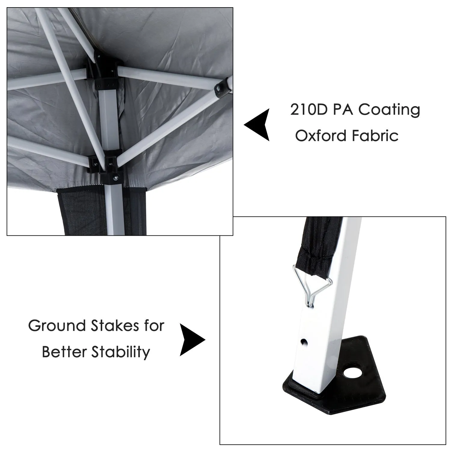 Outsunny 2.5 x 2.5M Slant Leg Pop Up Gazebo with Carry Bag