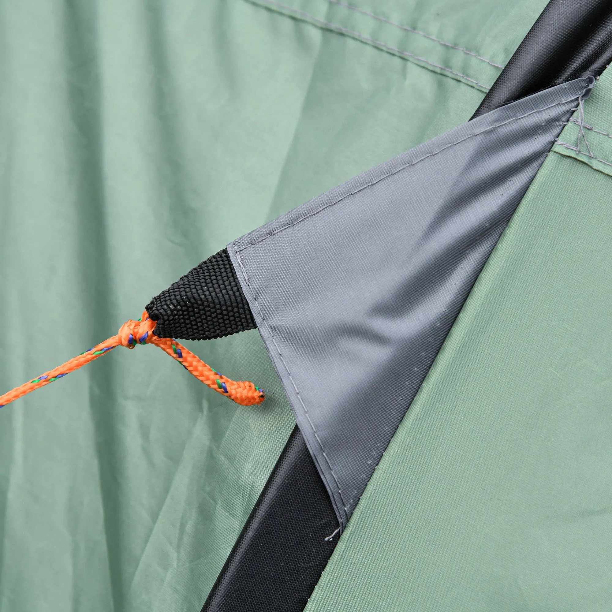 Outsunny 4-5 Person Pop-up Camping Tent Waterproof Family Tent w/ 2 Mesh Windows & PVC Windows Portable Carry Bag for Outdoor Trip, Dark Green