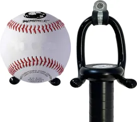Pmsanzay 2 Pack Baseball Holder, Baseball Bat Wall Mount, vertical bat Display Stand,Ball Storage Rack,Softball Brackets for Sports Memorabilia bat and Ball Storage Rack, Black,(No Bat & Ball