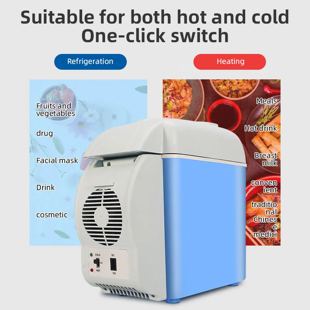 Portable 7.5L Mini Fridge Car RV Refrigerator Home Cooler Warmer