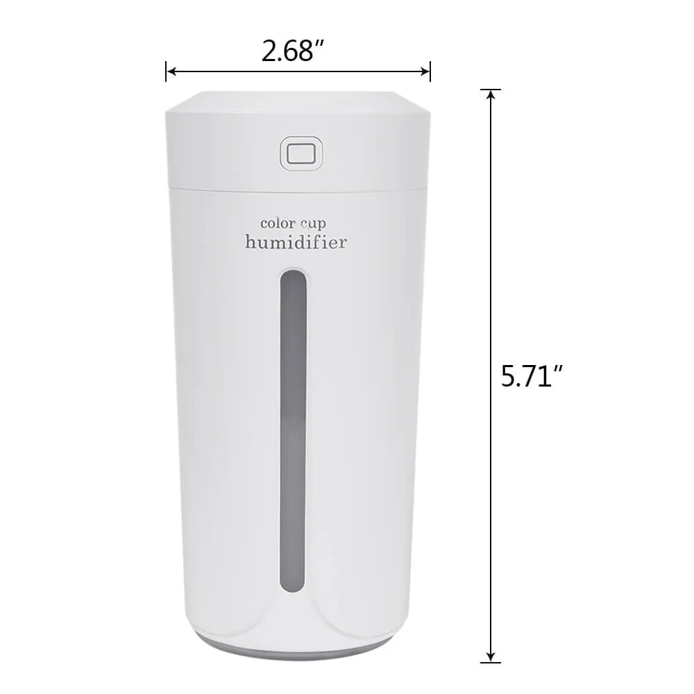 Portable USB Mini Humidifier Oil Diffuser Mist Purifier 7 LED Light