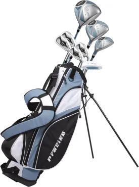 Precise NX460 Womens Golf Clubs Full Set, Includes Driver, Fairway, Hybrid, 4 Irons, Putter, Bag, 3 H/C's, Ultra-Light Graphite Shafts, Golf Clubs Women Right Handed, Regular and Petite Sizes