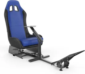 Racing Wheel Stand with seat Gaming Chair Driving Cockpit for All Logitech G923 | G29 | G920 | Thrustmaster | Fanatec Wheels | Xbox One, PS4, PC Platforms (Black/Blue)