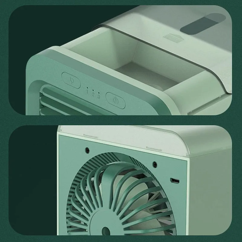 Rechargeable Mini Portable AC Unit Cooler with Battery, Humidifier, Purifier - Evaporative Swamp Cooler