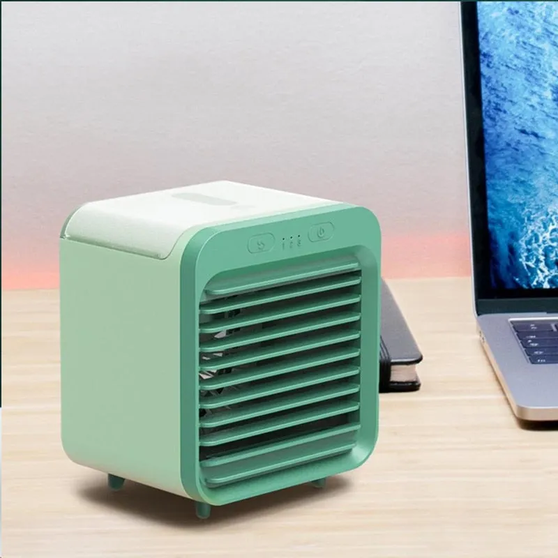 Rechargeable Mini Portable AC Unit Cooler with Battery, Humidifier, Purifier - Evaporative Swamp Cooler