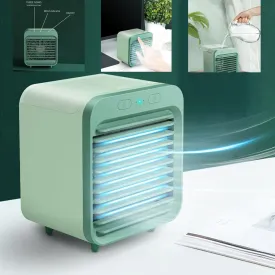 Rechargeable Mini Portable AC Unit Cooler with Battery, Humidifier, Purifier - Evaporative Swamp Cooler