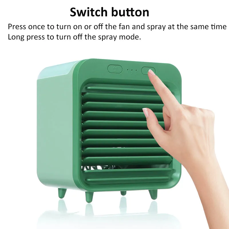 Rechargeable Mini Portable AC Unit Cooler with Battery, Humidifier, Purifier - Evaporative Swamp Cooler
