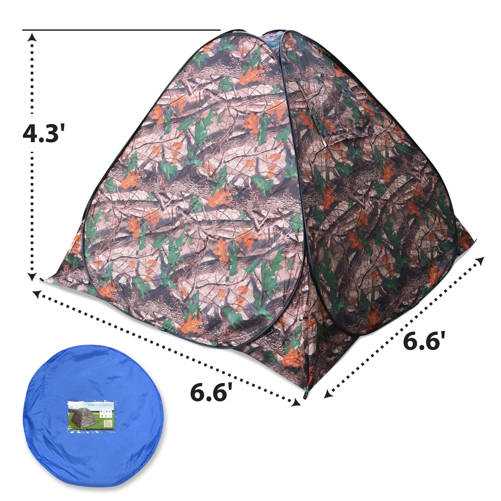 STRONG CAMEL Portable Camouflage Camo Camping Hiking Instant Easy Setup Pop Up Tent