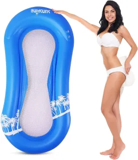 SUNSHINEMALL Inflatable Tanning Pool Floats for Adult Summer Swimming Pool Lounger Rafts Baby Pool Toys for Kids Lake Water Beach Lounge Chair Floaties for Toddler