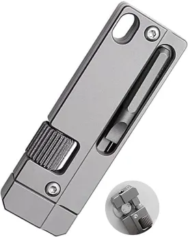 Titanium EDC Keychain Multitool Tool Wrench, Compact Pocket Spanner with Screwdriver, Corrosion-Resistant Cool Gadgets for Everyday Carry, Gift for Dad Husband Him Her, Stocking Stuffer for Camping