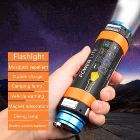 Unbreakable Brightness: USB Rechargeable, Waterproof LED Flashlight for Camping (6 Modes)